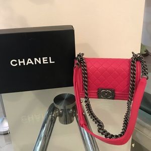SOLD - Authentic CHANEL Pink Small le Boy bag